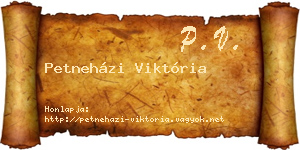 Petneházi Viktória névjegykártya